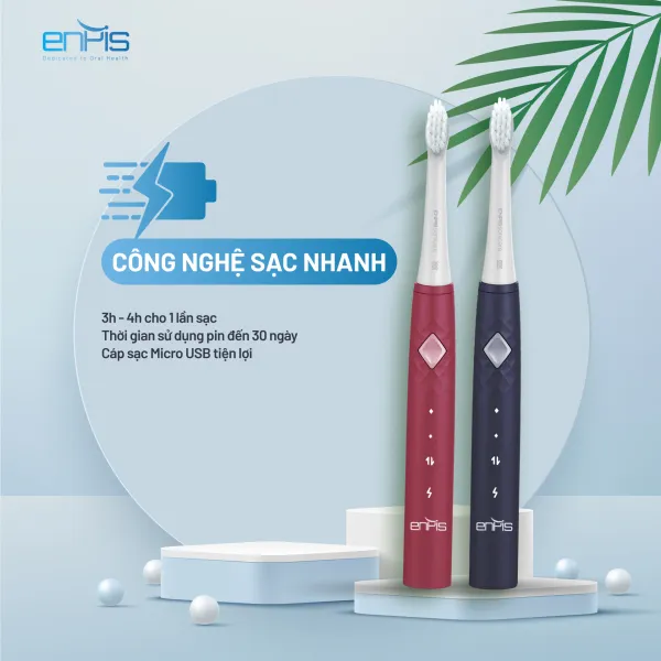 Combo Nụ Cười Xinh ( 1 bàn chải điện Smart Basic + 1 vỉ 2 đầu chải Basic)